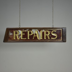 Antique Victorian "REPAIRS" Shop Sign